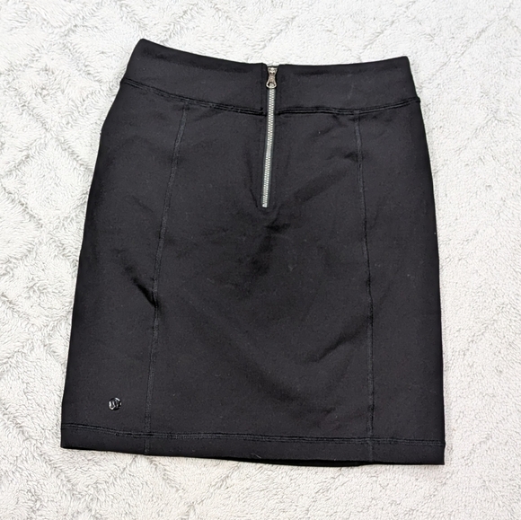 Lululemon Skirt Women's 4 Black Rocket Pencil Retro Front Zip Pockets Stretch - Picture 5 of 6